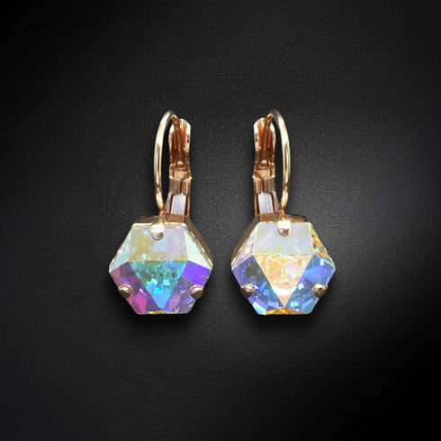 Auskarai „Kaleidoskopas (Aurore Boreale)“ su Swarovski™ kristalais